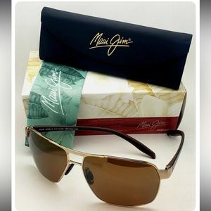 Maui Jim unisex sunglassesTHE BIRD MJ835-16 Gold Frame Brown Lenses